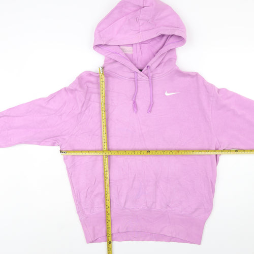 Nike Women's Pink Pullover Hoodie XS Cotton Blend Sweatshirt
