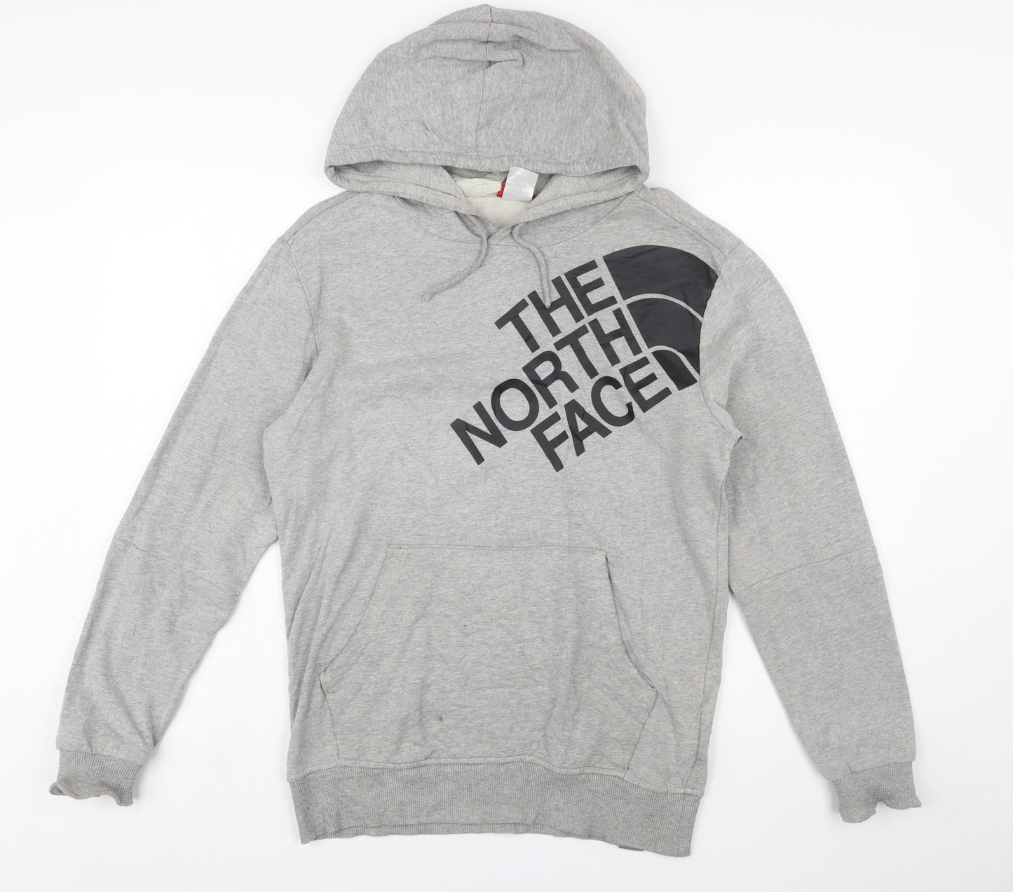 The North Face Mens Grey Pullover Hoodie Small Graphic Logo