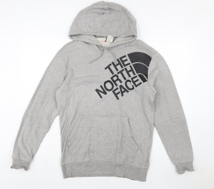 The North Face Mens Grey Pullover Hoodie Small Graphic Logo