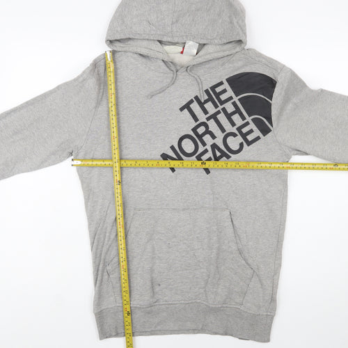 The North Face Mens Grey Pullover Hoodie Small Graphic Logo