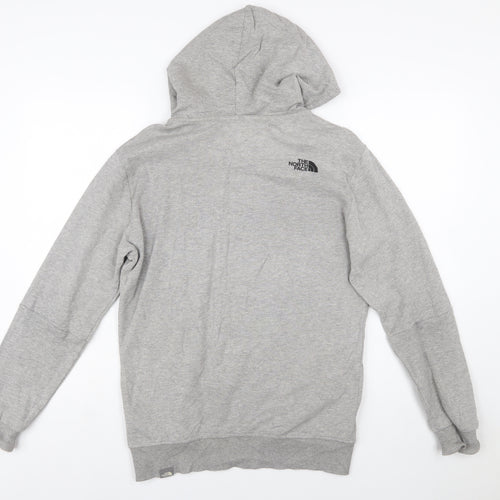 The North Face Mens Grey Pullover Hoodie Small Graphic Logo