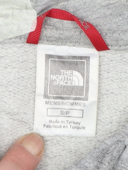 The North Face Mens Grey Pullover Hoodie Small Graphic Logo
