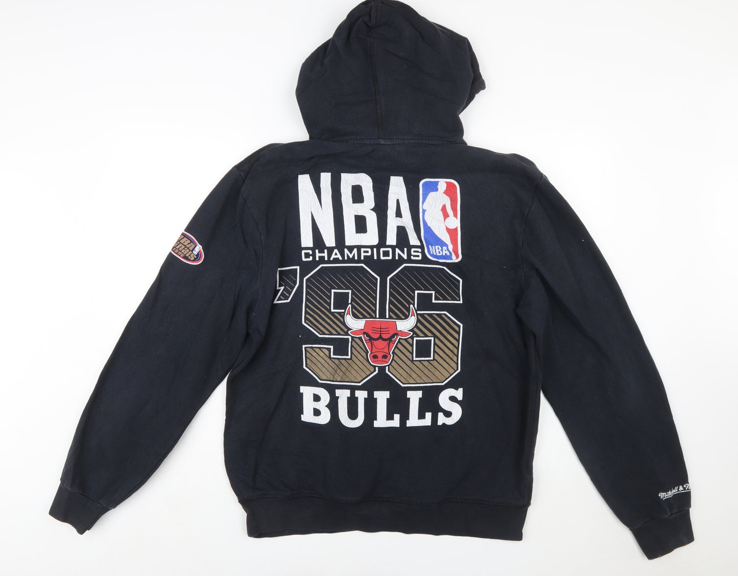 Mitchell & Ness Men’s Black L Pullover Hoodie Chicago Bulls Graphic