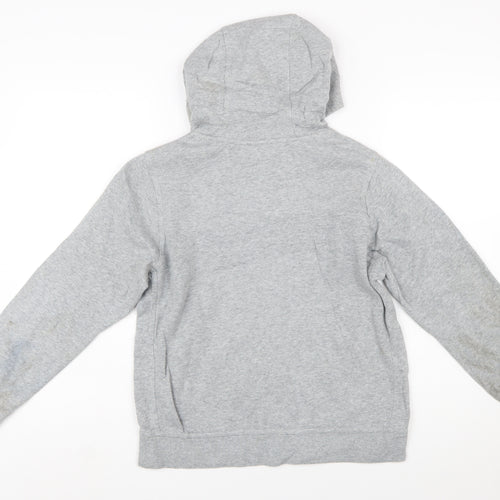 Nike Boys Grey Pullover Hoodie 12-13 Years Cotton Blend Sweatshirt