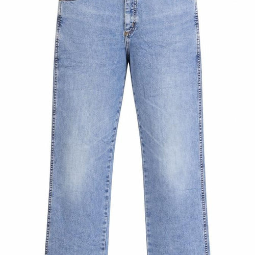 Wrangler Men’s Blue 36x34 Straight Fit Light Wash Stretch Denim Jeans