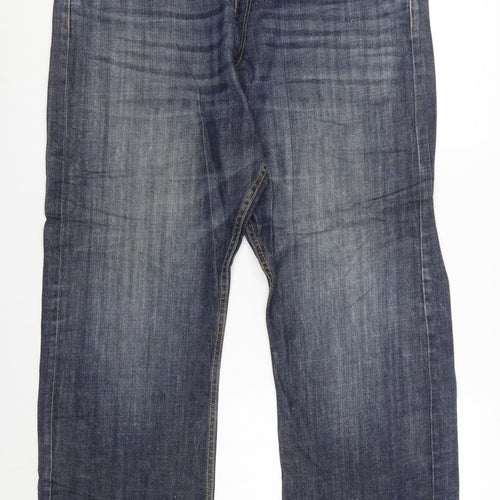 Lee Men's Blue Straight Leg Denim Jeans W40 L34 Regular Fit