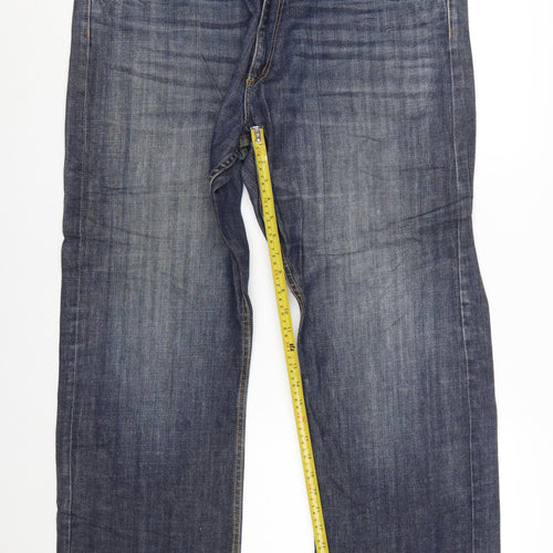 Lee Men's Blue Straight Leg Denim Jeans W40 L34 Regular Fit