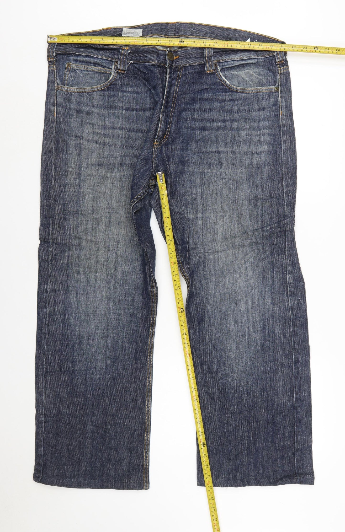 Lee Men's Blue Straight Leg Denim Jeans W40 L34 Regular Fit