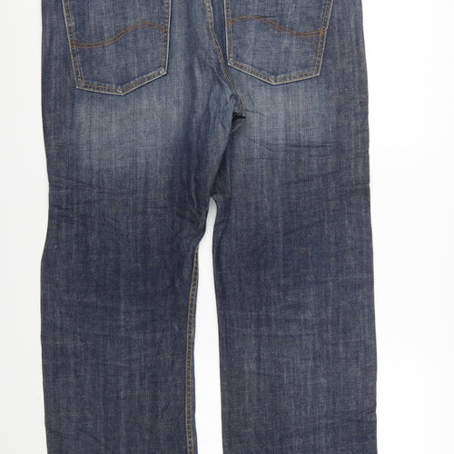Lee Men's Blue Straight Leg Denim Jeans W40 L34 Regular Fit