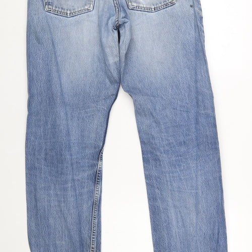 Levi's Mens Blue 522 Straight Denim Jeans W34 L36 Classic Cotton