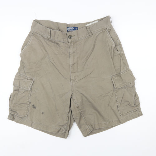 Polo Ralph Lauren Men's Beige Cargo Shorts Size L 36 in Cotton