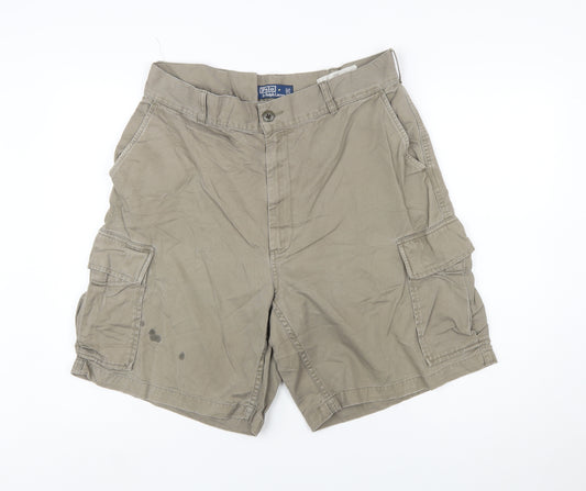 Polo Ralph Lauren Men's Beige Cargo Shorts Size L 36 in Cotton