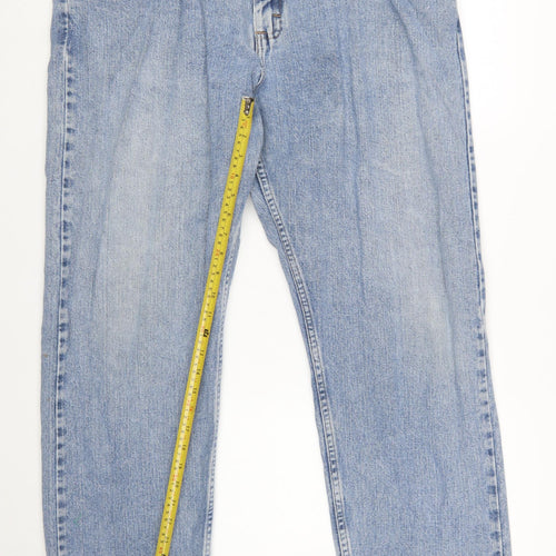 Wrangler Men’s Blue Straight Leg Jeans 38x29 Relaxed Fit Denim