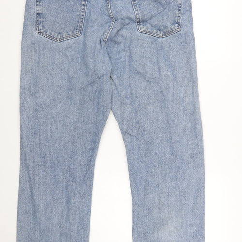 Wrangler Men’s Blue Straight Leg Jeans 38x29 Relaxed Fit Denim