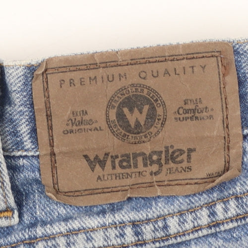 Wrangler Men’s Blue Straight Leg Jeans 38x29 Relaxed Fit Denim