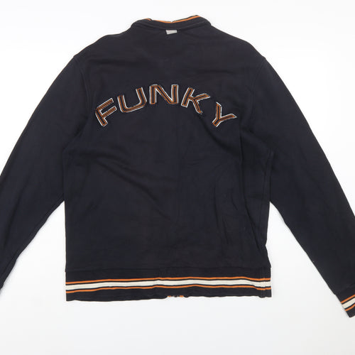 Hugo Boss Men's Black Full Zip Funky Sweatshirt Size L