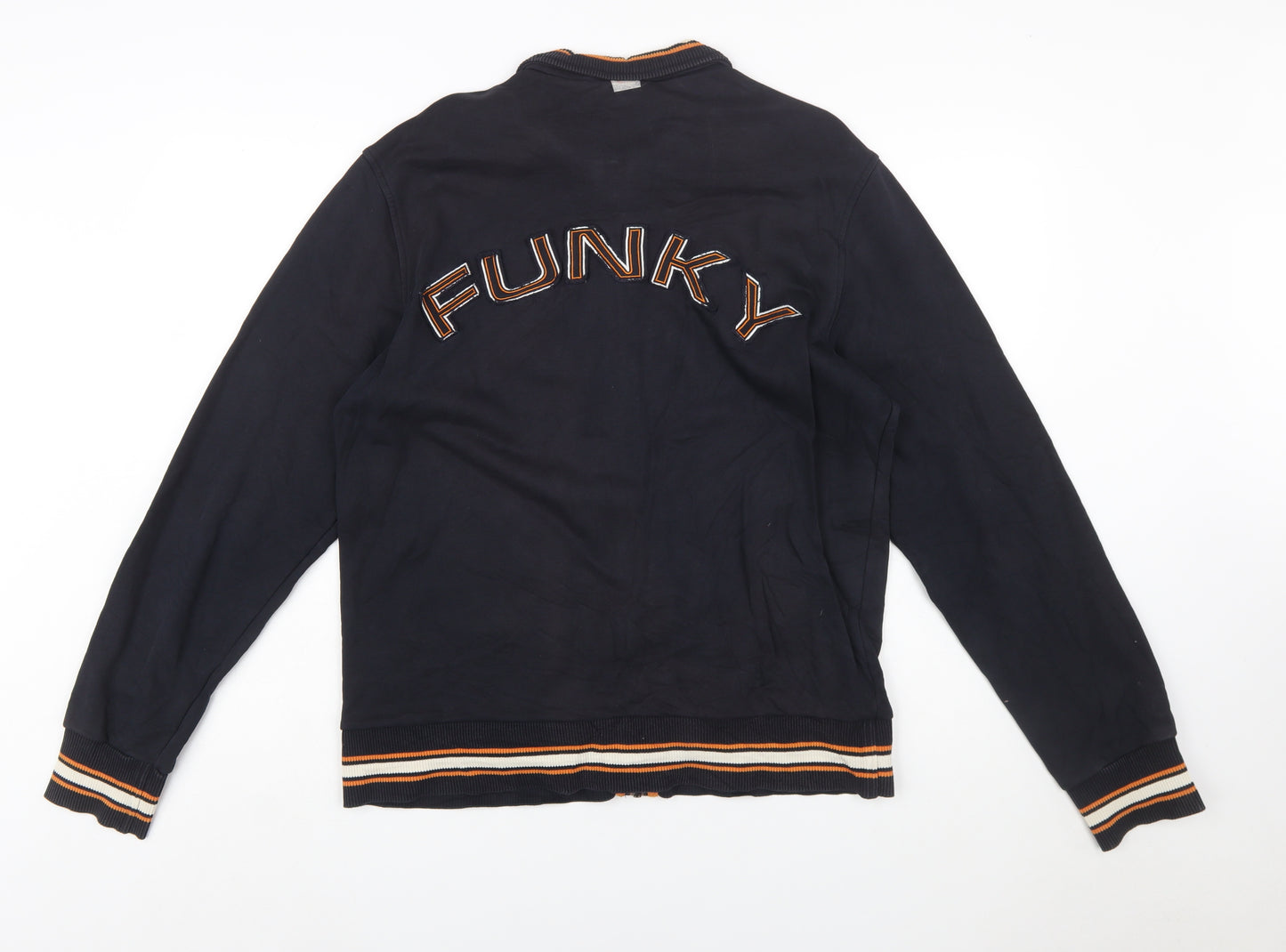 Hugo Boss Men's Black Full Zip Funky Sweatshirt Size L
