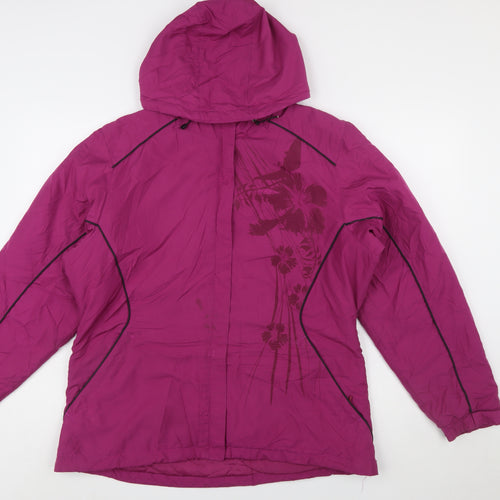 Umbro Womens Purple Hooded Lightweight Jacket Size 16 Casual Windbreaker