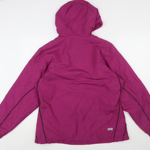 Umbro Womens Purple Hooded Lightweight Jacket Size 16 Casual Windbreaker