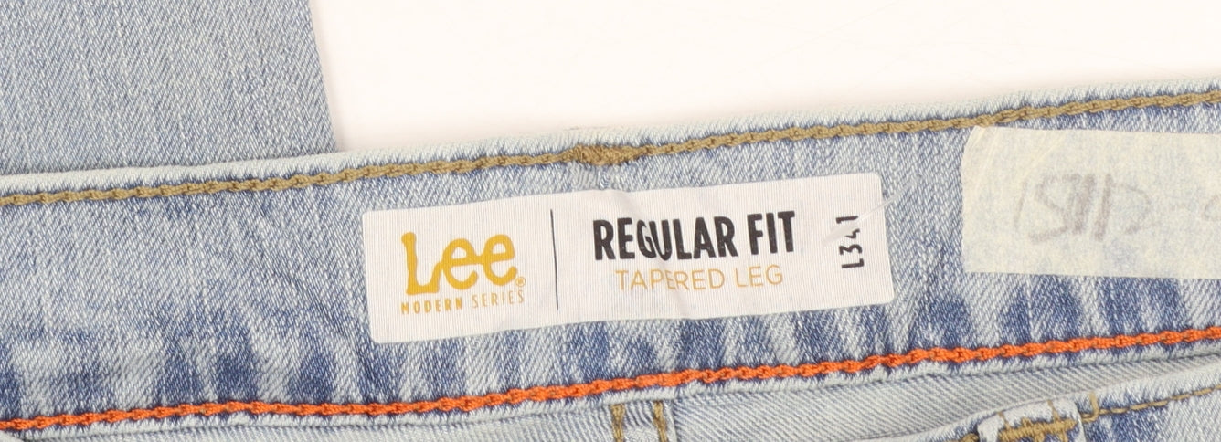 Lee Men’s Blue Regular Fit Tapered Denim Jeans 30W 30L