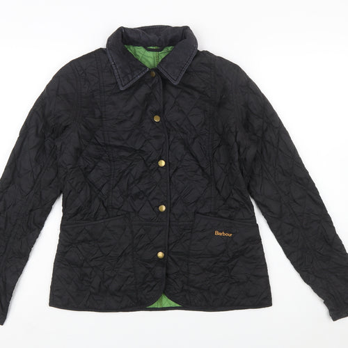 Barbour Women's Black Quilted Mid-Length Jacket UK 12