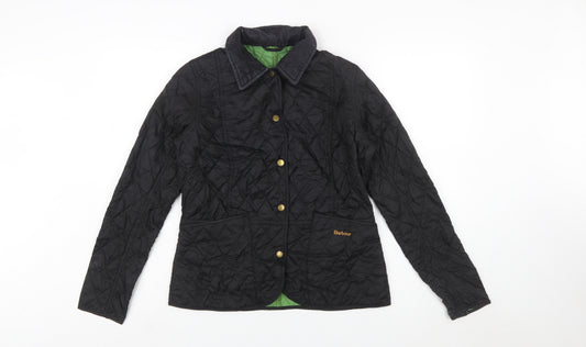 Barbour Women's Black Quilted Mid-Length Jacket UK 12