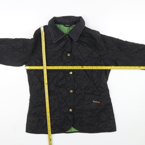 Barbour Women's Black Quilted Mid-Length Jacket UK 12