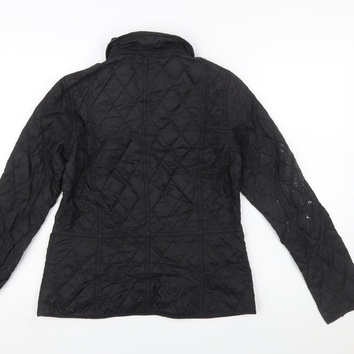 Barbour Women's Black Quilted Mid-Length Jacket UK 12