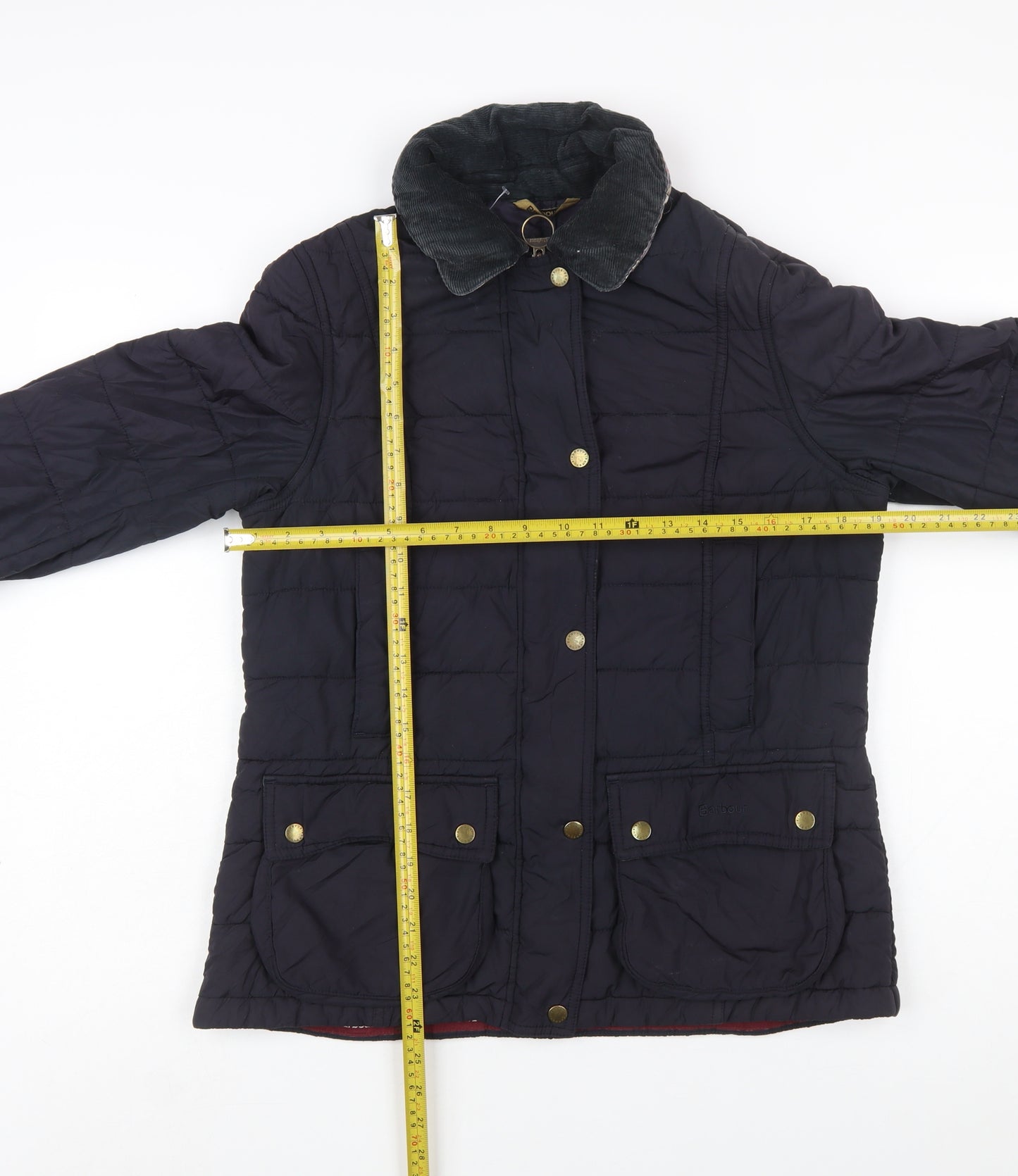 Barbour Womens Blue Quilted Mid-Length Jacket Size 12