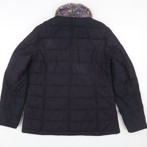 Barbour Womens Blue Quilted Mid-Length Jacket Size 12