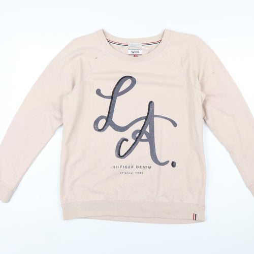 Hilfiger Denim Women's Beige Cotton Pullover Sweatshirt Size S
