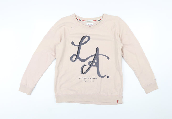 Hilfiger Denim Women's Beige Cotton Pullover Sweatshirt Size S