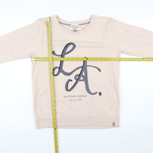 Hilfiger Denim Women's Beige Cotton Pullover Sweatshirt Size S