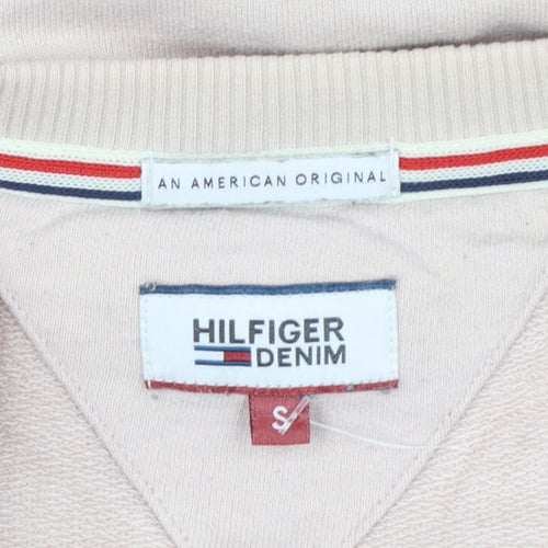Hilfiger Denim Women's Beige Cotton Pullover Sweatshirt Size S