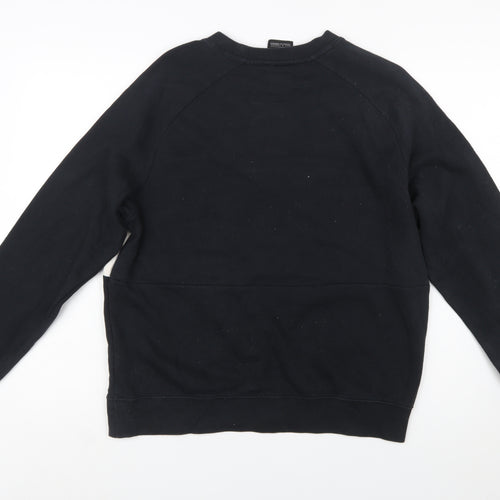Nike Men's Black & White Crew Neck Sweatshirt Small Graphic Pullover
