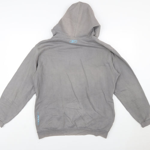 Reebok Men's Grey Pullover Hoodie Medium Hooded Sweatshirt