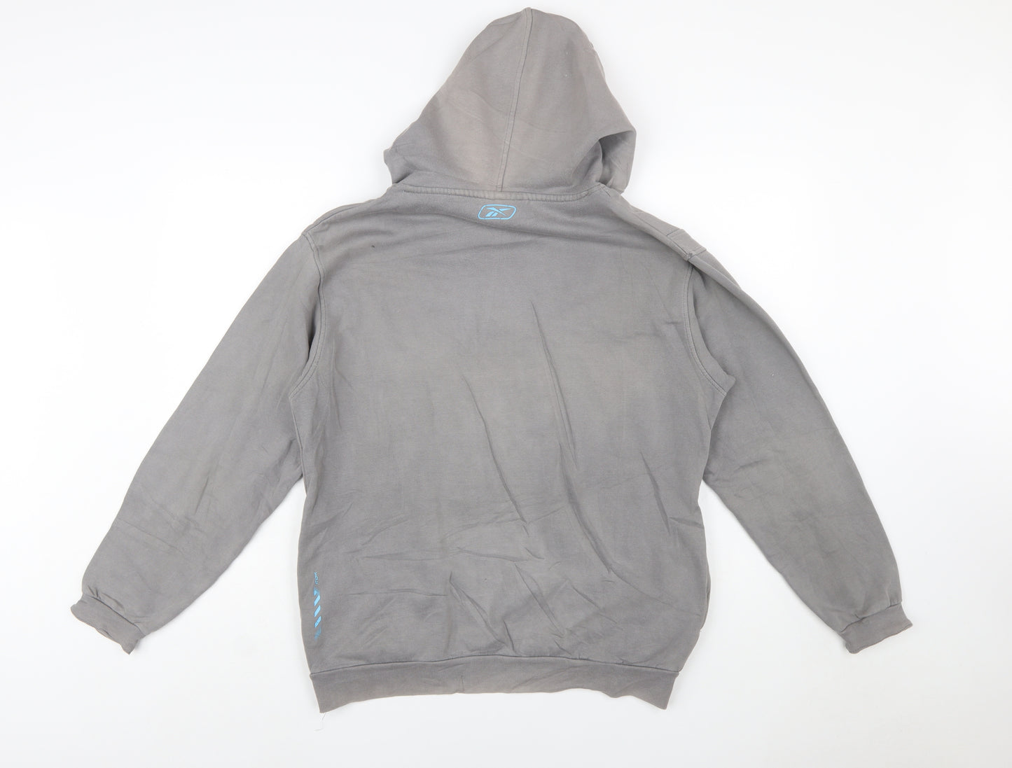 Reebok Men's Grey Pullover Hoodie Medium Hooded Sweatshirt