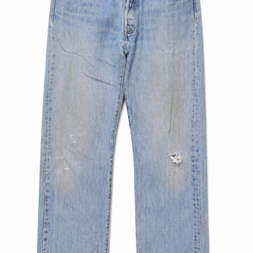 Levi's 501 Men's Blue Straight Leg Distressed Jeans W36 L34