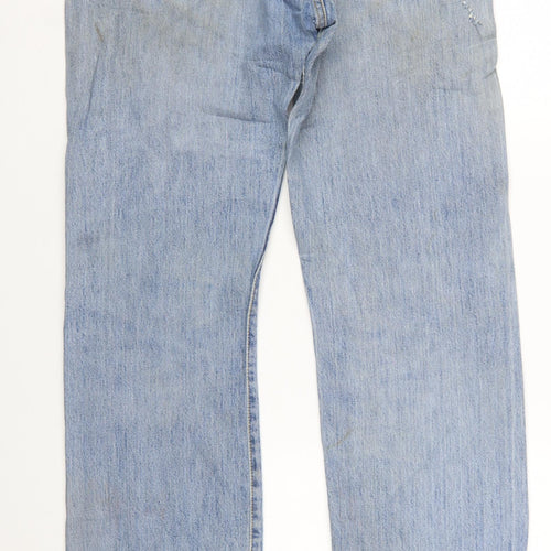 Levi's 501 Men's Blue Straight Leg Distressed Jeans W36 L34