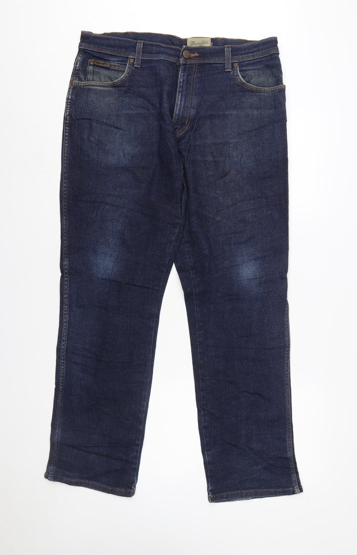 Wrangler Texas Men's Blue Denim Straight Leg Jeans W36 L32