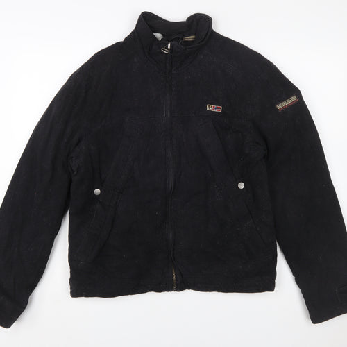 Napapijri Men's Black Small Cotton Full Zip Outdoor Jacket