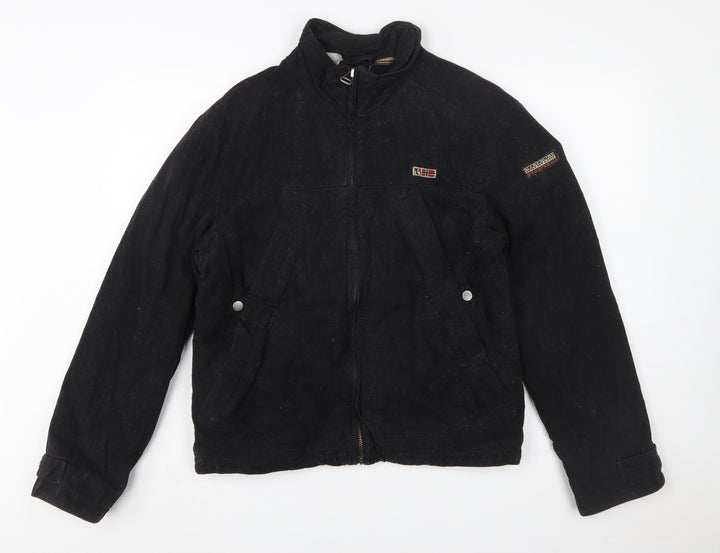 Napapijri Men's Black Small Cotton Full Zip Outdoor Jacket