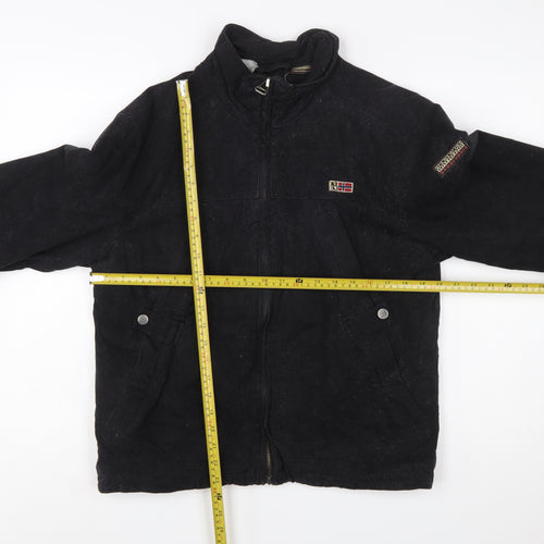 Napapijri Men's Black Small Cotton Full Zip Outdoor Jacket