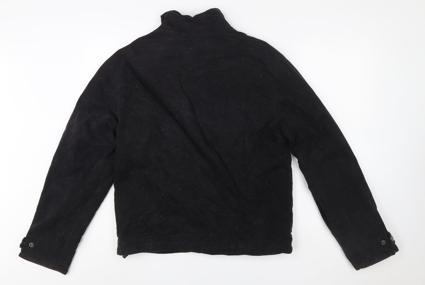 Napapijri Men's Black Small Cotton Full Zip Outdoor Jacket