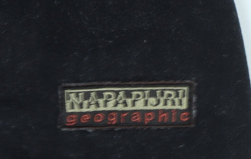 Napapijri Men's Black Small Cotton Full Zip Outdoor Jacket