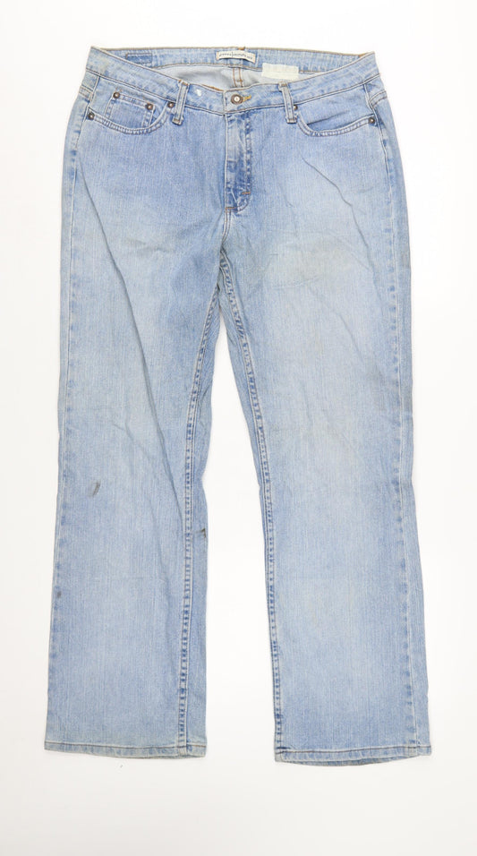 Riders Straight Leg Light Blue Womens Jeans Size 12M Classic Fit