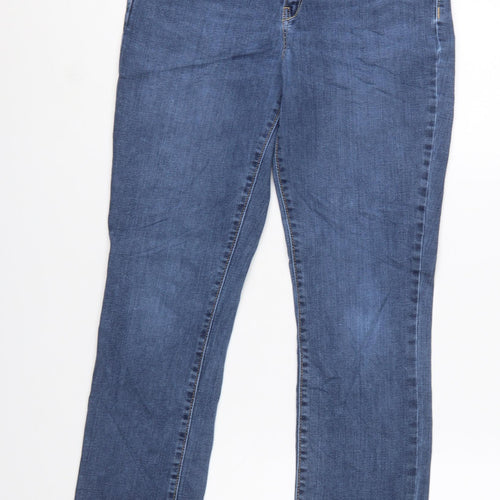 Denizen from Levi's Womens Blue Size 10S Straight Leg Stretch Jeans