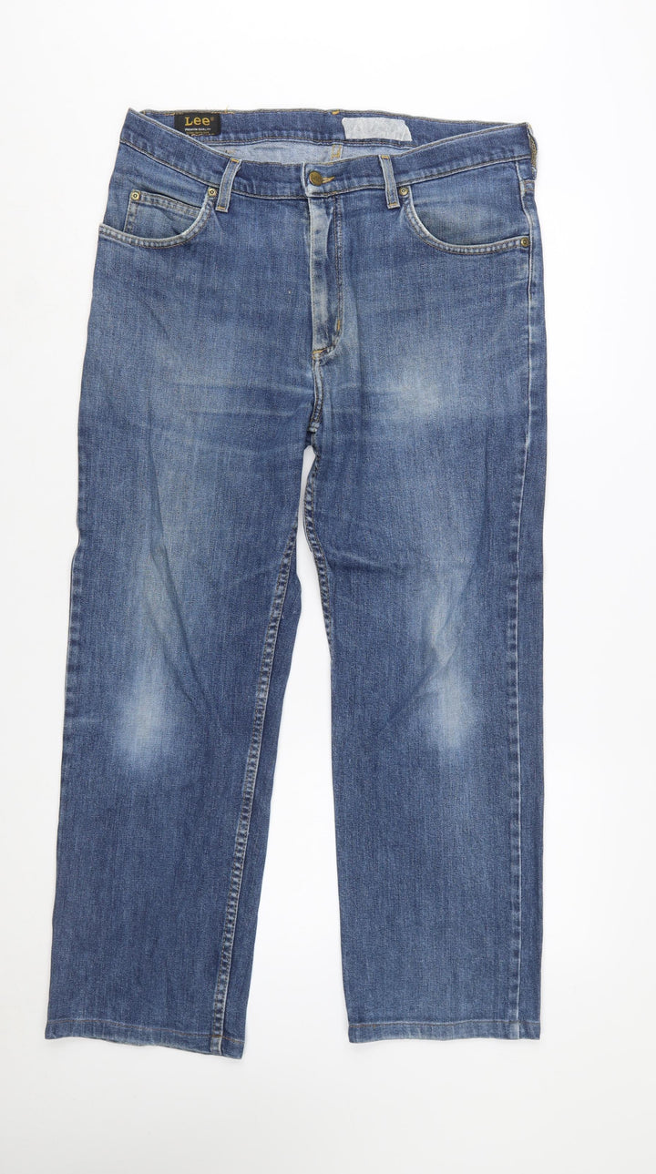 Lee Men's Blue Straight Fit Brooklyn Jeans W36 L30