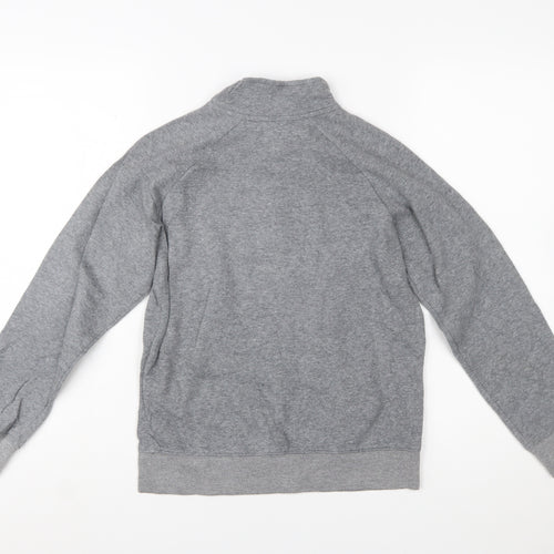 Jordan Boys Grey 1/2 Zip Hoodie Sweatshirt 10-12 Years Cotton Blend