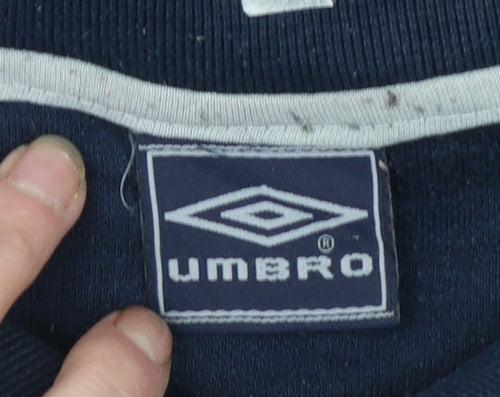 Umbro Men's Blue XL Polo Shirt Classic Sports Logo
